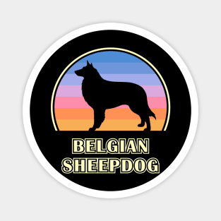 Belgian Sheepdog Vintage Sunset Dog Magnet